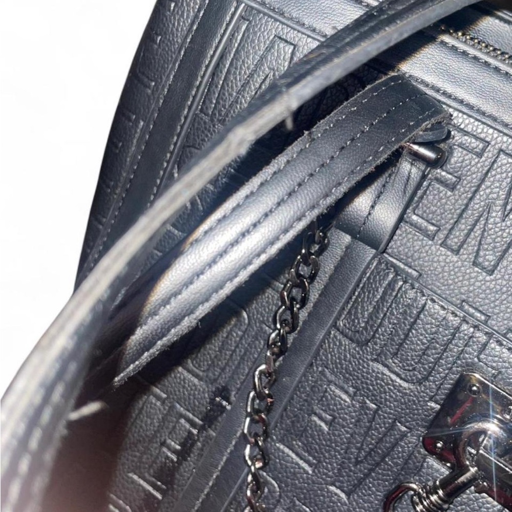 Steve Madden Black Embossed Tote Bag - Picture 4 of 5